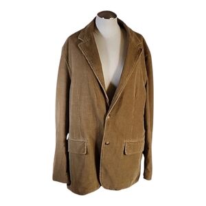 J.Crew Tan/Brown Corduroy Blazer – Men’s Size L, 2‑Button Classic Sport Coat